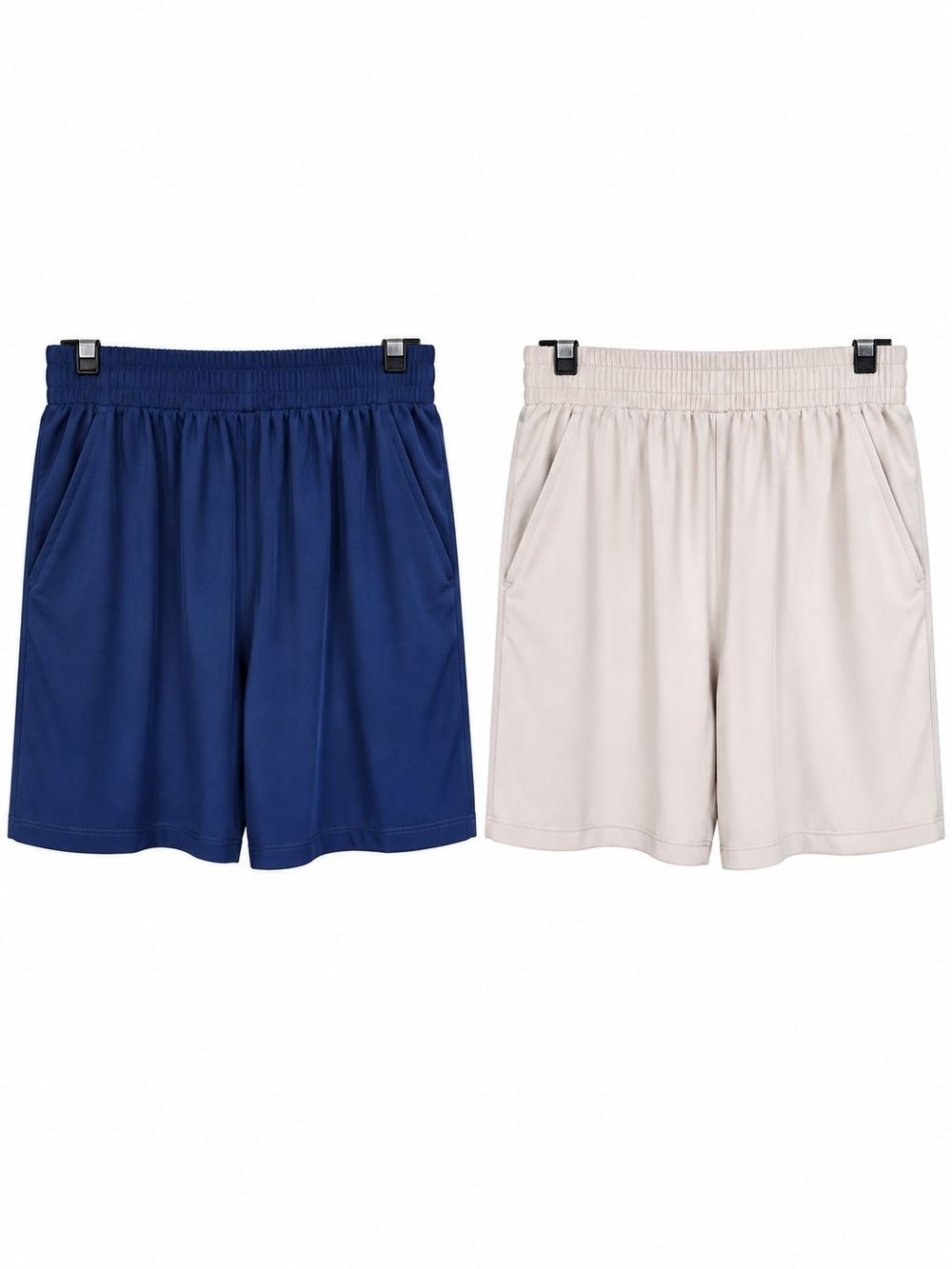 Ultra Performance Men’s Athletic Shorts Bundle – Medium – Blue & Gray/Cream